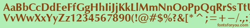 OpmB Font – Brown Fonts on Green Background