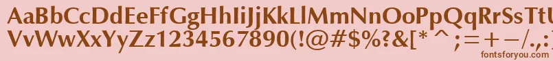 OpmB Font – Brown Fonts on Pink Background