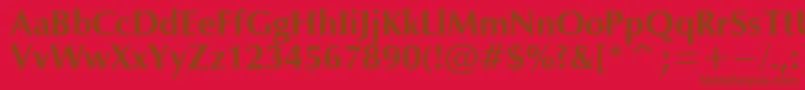 OpmB Font – Brown Fonts on Red Background