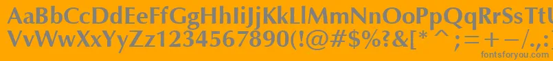 OpmB Font – Gray Fonts on Orange Background
