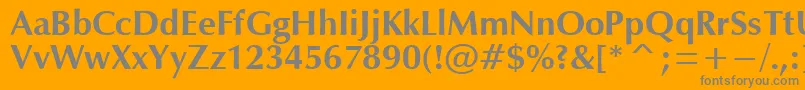 フォントOpmB – オレンジの背景に灰色の文字