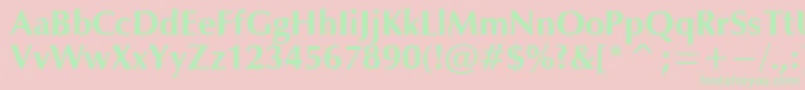 OpmB Font – Green Fonts on Pink Background