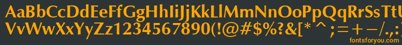 OpmB Font – Orange Fonts on Black Background
