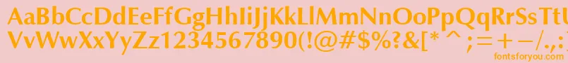 OpmB Font – Orange Fonts on Pink Background