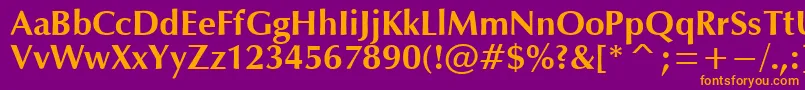OpmB Font – Orange Fonts on Purple Background