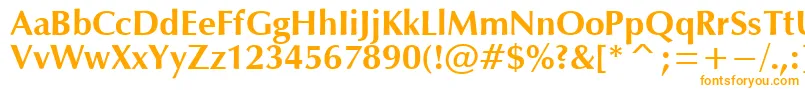 OpmB Font – Orange Fonts on White Background