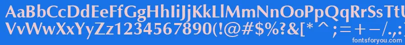 フォントOpmB – ピンクの文字、青い背景