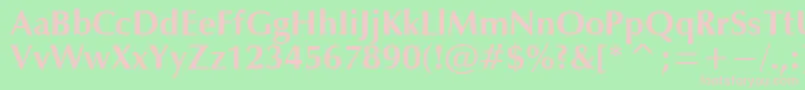OpmB Font – Pink Fonts on Green Background