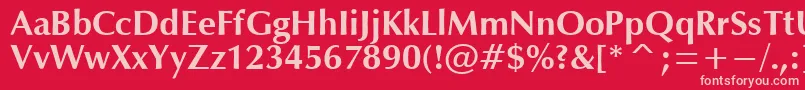 OpmB Font – Pink Fonts on Red Background