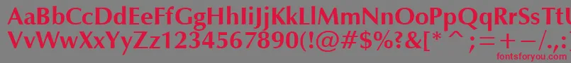 OpmB Font – Red Fonts on Gray Background