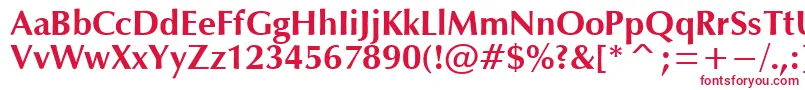 フォントOpmB – 白い背景に赤い文字