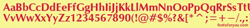 OpmB Font – Red Fonts on Yellow Background
