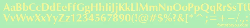 OpmB Font – Yellow Fonts on Green Background