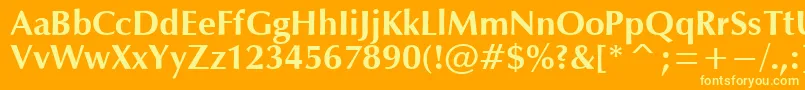 OpmB Font – Yellow Fonts on Orange Background