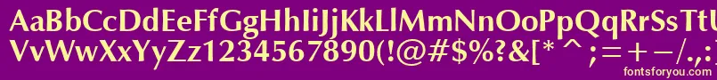 OpmB Font – Yellow Fonts on Purple Background