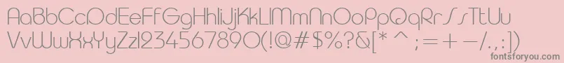 TaurusLight Font – Gray Fonts on Pink Background