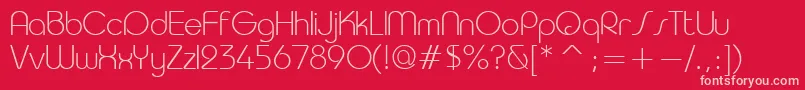 TaurusLight Font – Pink Fonts on Red Background