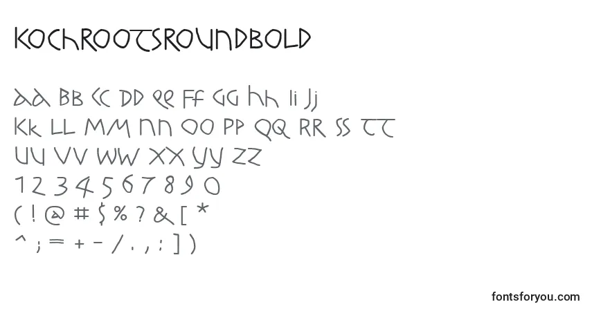 Kochrootsroundbold Font – alphabet, numbers, special characters