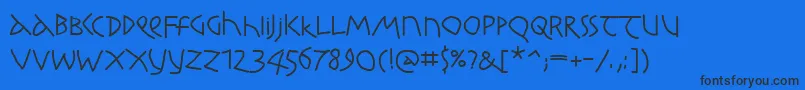 Kochrootsroundbold Font – Black Fonts on Blue Background