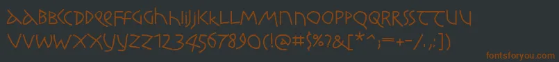 Kochrootsroundbold Font – Brown Fonts on Black Background