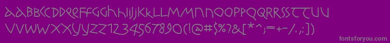 Fonte Kochrootsroundbold – fontes cinzas em um fundo violeta