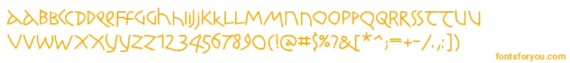 Kochrootsroundbold-Schriftart – Orangefarbene Schriften