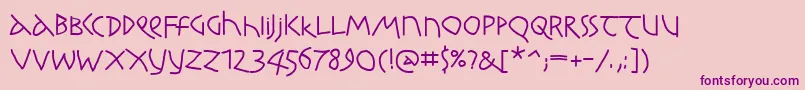 More about Kochrootsroundbold Font Kochrootsroundbold Font – Purple Fonts on Pink Background