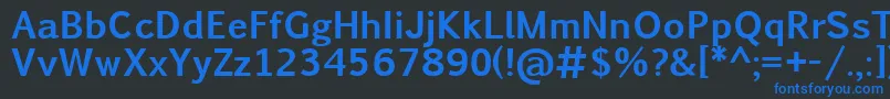 PigiarniqBold Font – Blue Fonts on Black Background