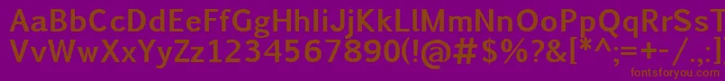 PigiarniqBold Font – Brown Fonts on Purple Background