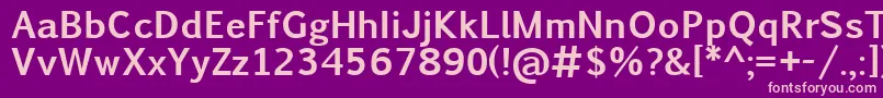 PigiarniqBold Font – Pink Fonts on Purple Background