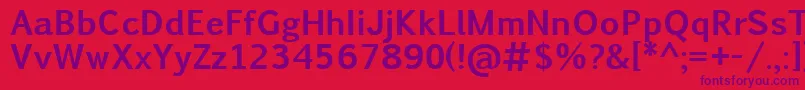 PigiarniqBold Font – Purple Fonts on Red Background