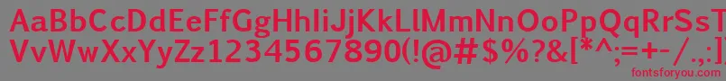 PigiarniqBold Font – Red Fonts on Gray Background