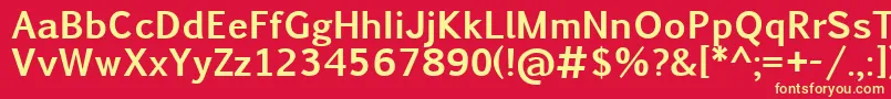 PigiarniqBold Font – Yellow Fonts on Red Background