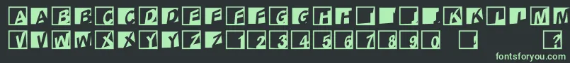 AbclogosxyzcrazyOblique Font – Green Fonts on Black Background