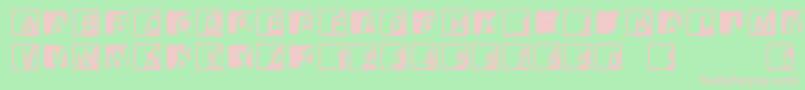 AbclogosxyzcrazyOblique Font – Pink Fonts on Green Background