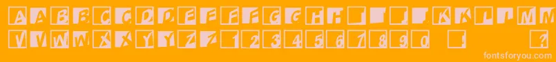 fuente AbclogosxyzcrazyOblique – Fuentes Rosadas Sobre Fondo Naranja