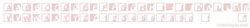 AbclogosxyzcrazyOblique Font – Pink Fonts on White Background