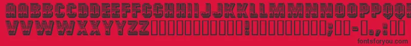 OceanViewInitials Font – Black Fonts on Red Background