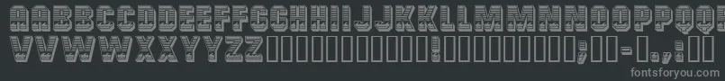 OceanViewInitials Font – Gray Fonts on Black Background