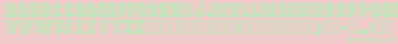 OceanViewInitials Font – Green Fonts on Pink Background