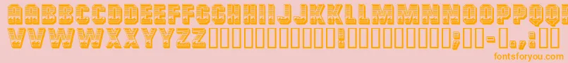 OceanViewInitials Font – Orange Fonts on Pink Background