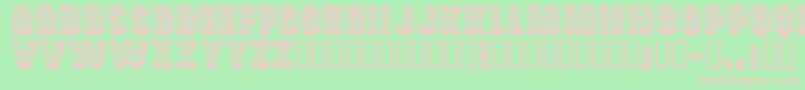 OceanViewInitials Font – Pink Fonts on Green Background