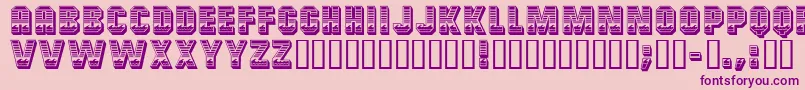 OceanViewInitials Font – Purple Fonts on Pink Background