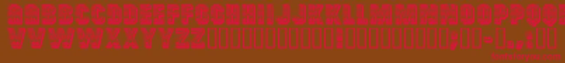 OceanViewInitials Font – Red Fonts on Brown Background