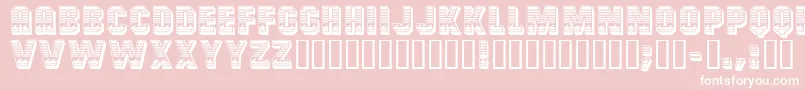 OceanViewInitials Font – White Fonts on Pink Background