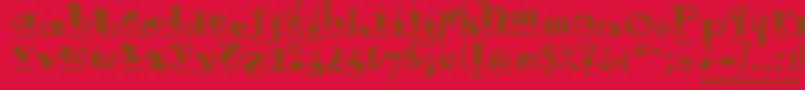 Brouss Font – Brown Fonts on Red Background