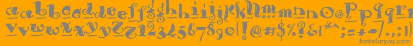 Brouss Font – Gray Fonts on Orange Background