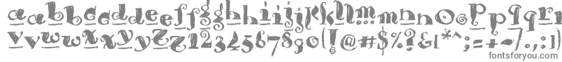 フォントBrouss – 白い背景に灰色の文字