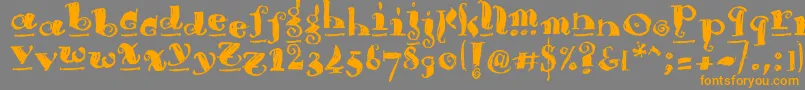 Brouss Font – Orange Fonts on Gray Background