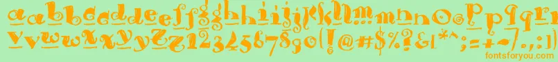 Brouss Font – Orange Fonts on Green Background